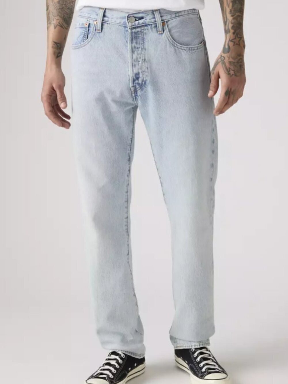 Levi's Premium Men's 501 Original Thermodapt Jeans Size 34 X 32 Light Wash